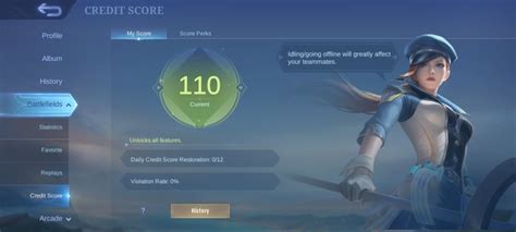 mobile legends credit score checker.